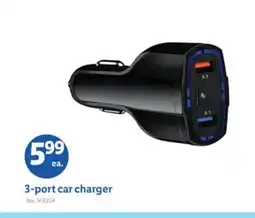 Lidl 3-port car charger offer