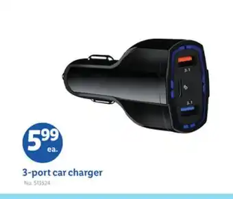 Lidl 3-port car charger offer