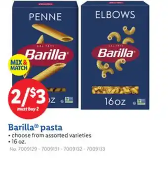 Lidl Barilla pasta offer
