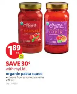 Lidl organic pasta sauce offer