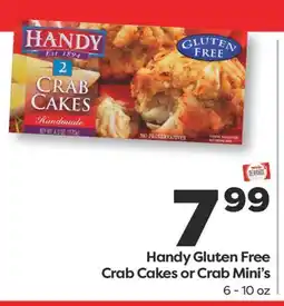 Weis Markets Handy Gluten Free Crab Cakes or Crab Mini's offer
