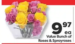 Weis Markets Value Bunch of Roses & Sprayroses offer
