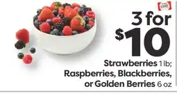 Weis Markets Strawberries 1 lb Raspberries, Blackberries, or Golden Berries 6 oz offer