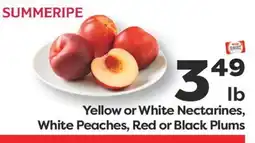 Weis Markets Yellow or White Nectarines, White Peaches, Red or Black Plums offer