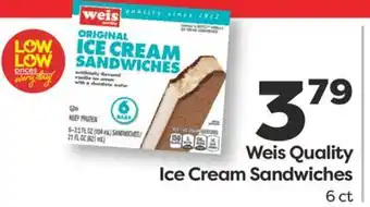 Weis Markets Weis Quality Ice Cream Sandwiches offer