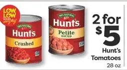 Weis Markets Hunt's Tomatoes offer