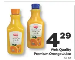 Weis Markets Weis Quality Premium Orange Juice offer