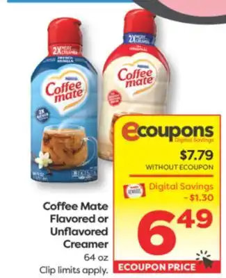 Weis Markets Coffee Mate Flavored or Unflavored Creamer offer