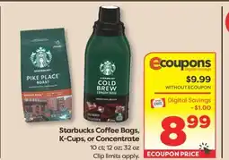 Weis Markets Starbucks Coffee Bags, K-Cups, or Concentrate offer