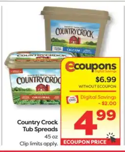 Weis Markets Country Crock Tub Spreads offer