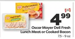 Weis Markets Oscar Mayer Deli Fresh Lunch Meat or Cooked Bacon offer