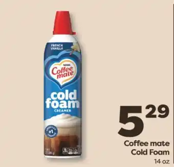 Weis Markets Coffee mate Cold Foam offer