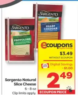 Weis Markets Sargento Natural Slice Cheese offer