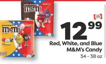 Weis Markets Red, White and Blue M & M' s Candy offer