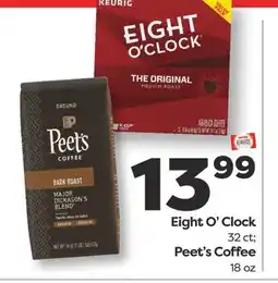 Weis Markets Eight O'Clock 32 ct Peet's Coffee 18 oz offer