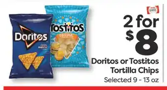 Weis Markets Doritos or Tostitos Tortilla Chips offer