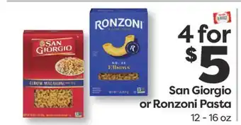 Weis Markets San Giorgio or Ronzoni Pasta offer