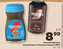 Weis Markets Nescafe Espresso Concentrate or Classico Instant Coffee offer