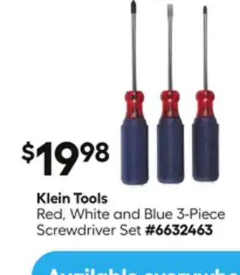 Lowe's Red, White and Blue 3-Piece Screwdriver Set offer