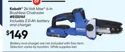Lowe's 24-Volt MaxC 6-in Brushless Chainsaw offer