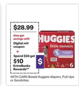 CVS Boxed Huggies diapers, Pull-Ups or Goodnites offer