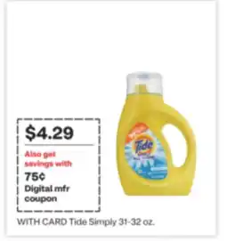 CVS Tide Simply 31-32 oz offer