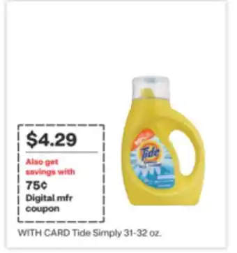 CVS Tide Simply 31-32 oz offer