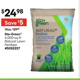 Lowe's 4,000-sq ft Natural Lawn Fertilizer offer