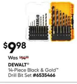Lowe's 14-Piece Block & Gold Drill Bit Set offer
