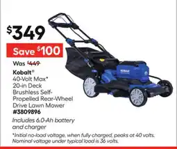 Lowe's 40-Volt MaxV 20-in Deck Brushless Self- Propelled Rear-Wheel Drive Lawn Mower offer