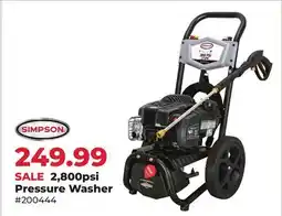 Runnings 2, 800psi Pressure Washer offer