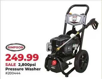 Runnings 2, 800psi Pressure Washer offer