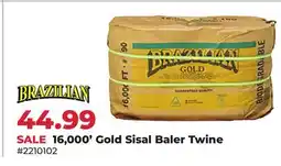 Runnings 16, 000' Gold Sisal Baler Twine offer