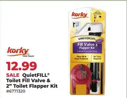 Runnings QuietFILL Toilet Fill Valve & 2 Toilet Flapper Kit offer