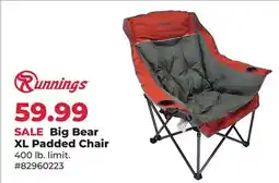 Runnings Big Bear XL Padded Chair offer