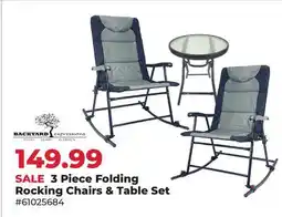 Runnings 3 Piece Folding Rocking Chairs & Table Set offer