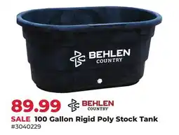 Runnings 100 Gallon Rigid Poly Stock Tank offer