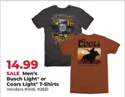 Runnings Men's Busch Light or Coors Light T-Shirts offer