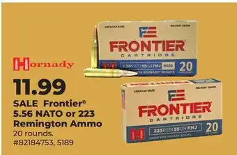 Runnings Frontier 5.56 NATO or 223 Remington Ammo offer