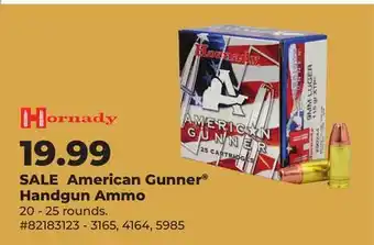 Runnings American Gunner Handgun Ammo offer