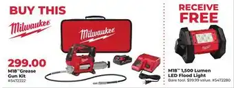 Runnings Milwaukee M18 1, 500 Lumen LED offer