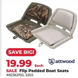 Runnings Flip Padded Boat Seats offer