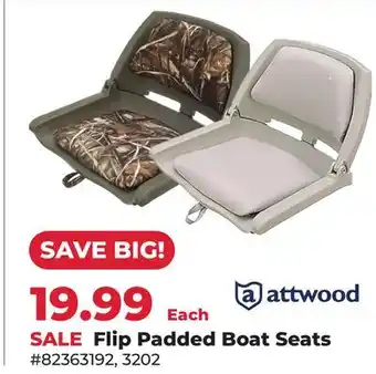 Runnings Flip Padded Boat Seats offer