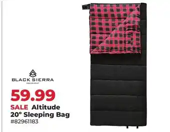 Runnings Black Sierra Altitude 20º Sleeping Bag offer