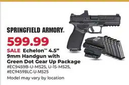 Runnings Echelon 4.5 9mm Handgun with Green Dot Gear Up Package offer