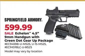 Runnings Echelon 4.5 9mm Handgun with Green Dot Gear Up Package offer