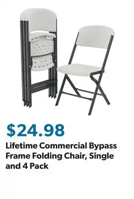 Sam's Club Lifetime Commercial Bypass Frame Folding Chair, Single and 4 Pack offer
