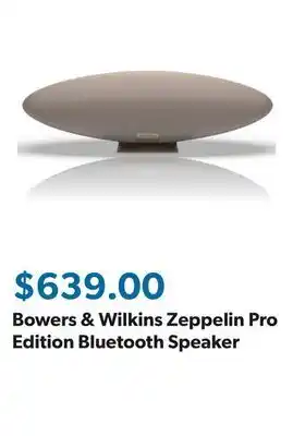 Sam's Club Bowers & Wilkins Zeppelin Pro Edition Bluetooth Speaker offer