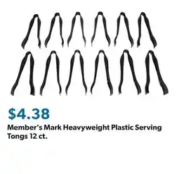 Sam's Club Member's Mark Heavyweight Plastic Serving Tongs 12 ct offer