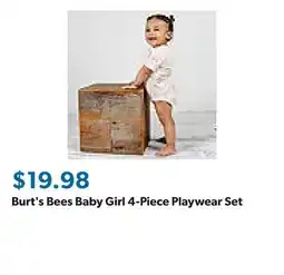 Sam's Club Burt's Bees Baby Girl 4-Piece Playwear Set offer